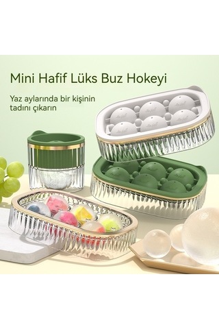 Tongxida Luckystar1 Hızlı Dondurucu Ev Gıda Sınıfı Buz Hokeyi Kalıbı Yeşil Yeşil