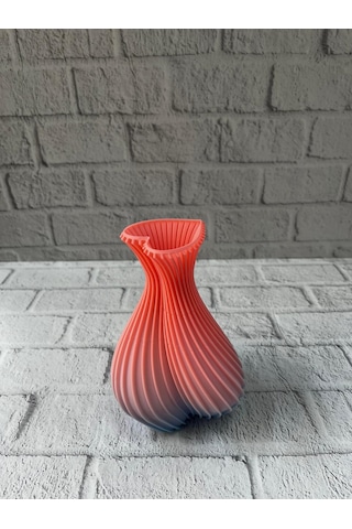 Romantik Kalp Figürlü Süslük Vazo Modern Tasarım 15 Cm