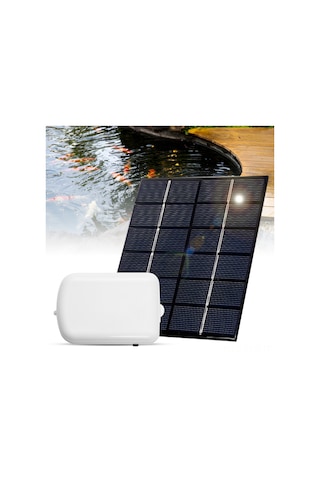 Hfambition Güneş Enerjili Akvaryum Haçırma Pompası 1.6l/dk 2w6v Ip67 Su Geçirmez Dahili Batarya Taşınabilir Balık Havuzu Zımpara Makinesi