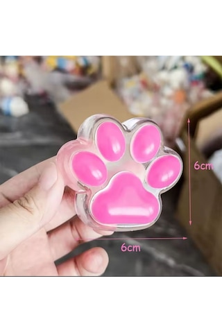 Kedi Patisi Squishy Işıklı Şeffaf Sukuşi Taba Skuşi Stress Oyuncağı Diğer