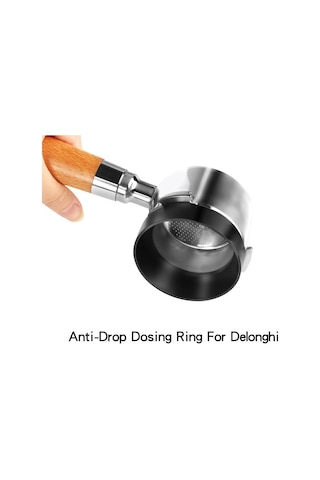 Gül İ Cafilas Dlbfq Anti-damla Kullanışlı 304 Paslanmaz Çelik Dozaj Halkası 51mm 53mm 58mm Huni Kahve Aracı Filtresi Breville Delongh Giselle 53mm