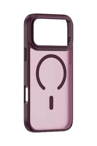 Apple iPhone Uyumlu 18 Pro Max Kılıf Wiwu Fgg-012 Armorpro Serisi M-safe Özellikli Parmak İzi Önleyici Bordo