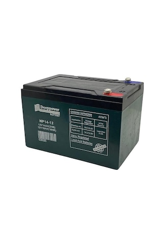Deeppower 12v 14 Ah Elektrikli Bisiklet Aküsü Deep Cycle 150 97 95