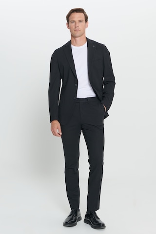 Altınyıldız Collectıon Erkek Sıyah Slim Fit Dar Kesim Mono Yaka Yünlü Takım Elbise Siyah
