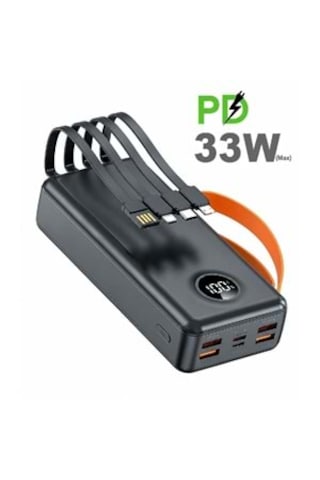 Sprange Sr-p43 30.000 Mah 33w Hızlı Şarj Powerbank Siyah