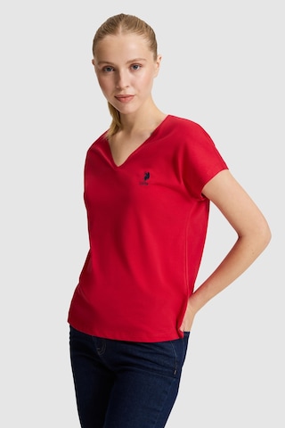 U.S. Polo Assn. U.s. Polo Assn. Kadın Kırmızı Tişört Basic 50323541-vr171 Basıc Kırmızı