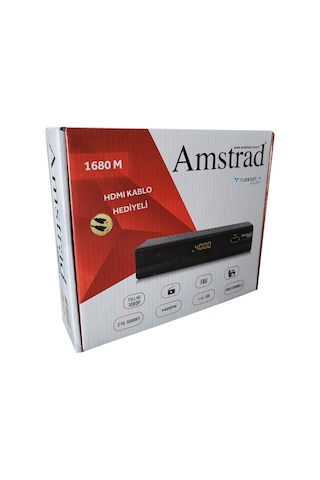 Amstrad 1680 M - Full Hd Kasalı Uydu Alıcısı - Kanallar Yüklü - Tkgs - Usb - Hdmi - Scart