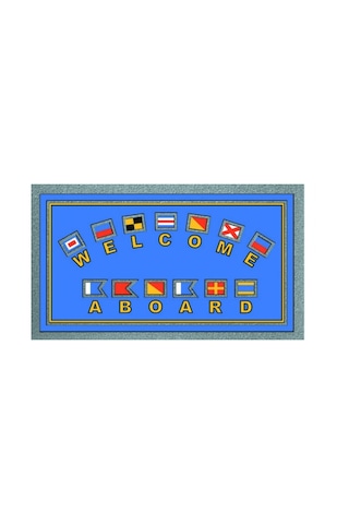Marin Welcome Aboard Bayrak Temalı Paspas - Tekne Yat Marine Marin Welcome Aboard Bayrak Temalı Paspas - Tekne Yat Marine
