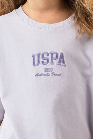 U.s. Polo Assn. Kız Çocuk Mor Bermuda Takım Pembe