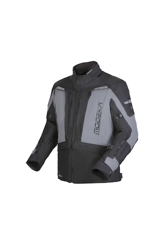 Modeka Hydron Waterproof Ceket Koyu Gri - Siyah