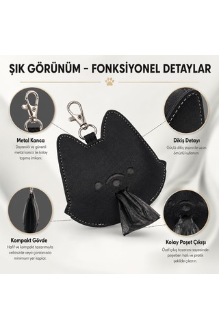 Bezos Kedi Köpek Dışkı Poşeti Taşıma Çantası Asorti Renk - Evcil Hayvan Tuvalet Poşeti Kutusu - Karabinalı Asma Aparatlı Poop Bag Tutucu - Gezdirme Bzoshb