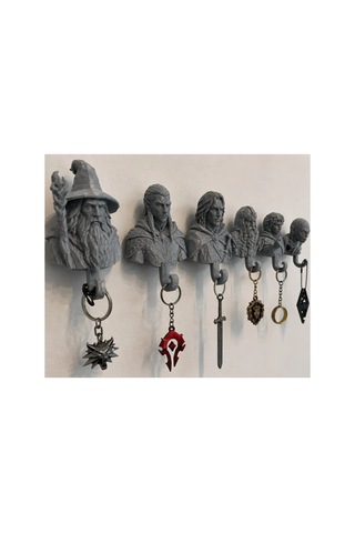 Lord Of The Rings Anahtarlık Askı Figür 6 Li Set Gandalf Gimli Legolas Aragorn Frodo Gollum