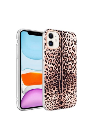 Apple Uyumlu iPhone 12 Kılıf Zore Bella Kapak Leopar