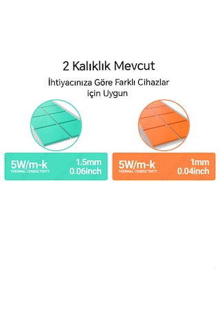 Global 20 Parça 2 Farklı Boyut Silikon Termal Ped Soğutucu