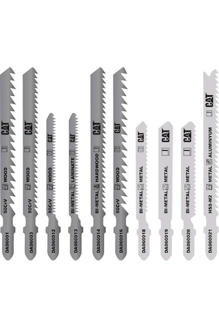 Cat Da06903 10 Parça Profesyonel Metal/ahşap Hassas/kaba Kesim Dekupaj Testere Ucu