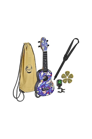 Ortega K2-Sp Keiki Sopranino Ukulele Set Spaceman