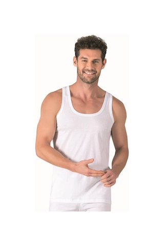 Özkan Underwear 6 Adet Özkan Erkek Penye Atlet 11407 Beyaz