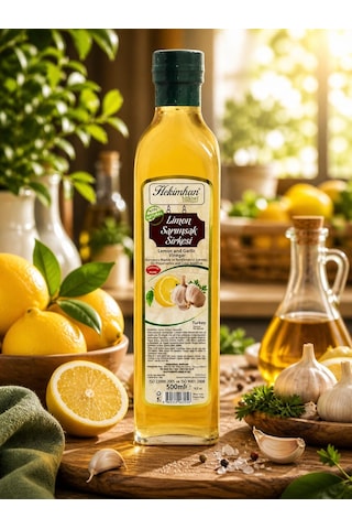 Hekimhan Bitkisel Limon Sarımsak Sirkesi Cam 500 ML