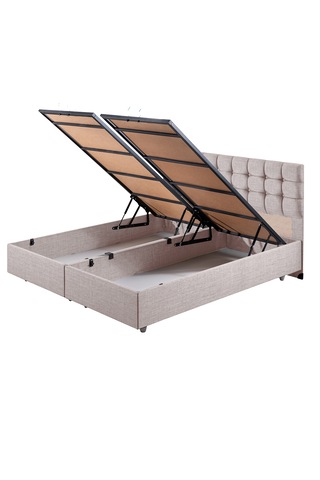 Venedik İkili Set, Venedik Çift Kişilik Baza Başlık Seti Krem 150 x 200