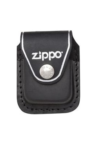 Zippo Orijinal Çakmak Taşıma Kılıfı Deri Klipsli-siyah Renk