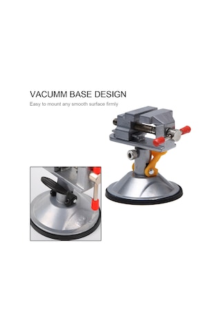 Yaleker Alüminyum Mini Süspansiyon Somun - 360 Derece Döner Baş - 12-55mm Tutma Aralığı - Pervane Olmadan - Gri Gümüş