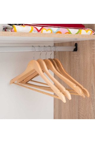Handy Mate Masif 5li Elbise Askısı-naturel Diğer