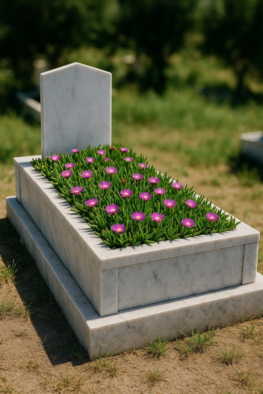 Mezar - Kabir Çiçekli Bitki Seti - 90 Adet Kaz Ayağı - Kalıcı Yer