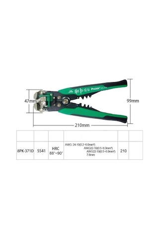Proskit 8Pk-371D Otomatik Kablo Soyucu/Kesici