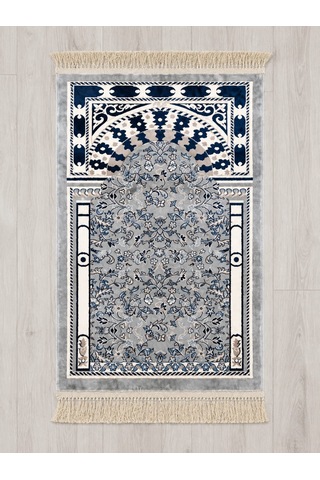 002-gri Ravza Seccade 14mm Sık Dokuma Medine Seccadesi 75 X 115