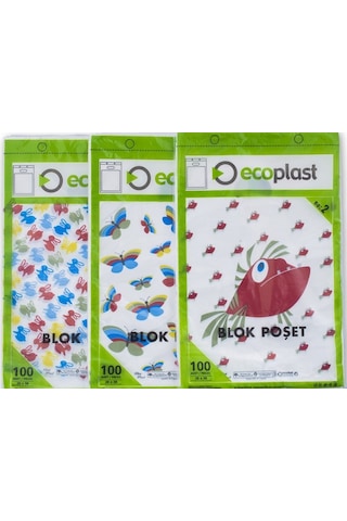 Baskılı Blok Poşet Beyaz 20X30 Cm No 0- 500 Adet