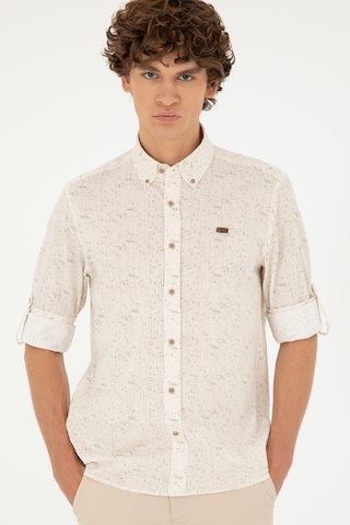 U.s. Polo Assn. Erkek Haki Gömlek Desenli 50288660-vr027 Haki