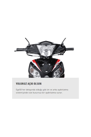 Kuba Ege 50 Cc Motorsiklet Siyah