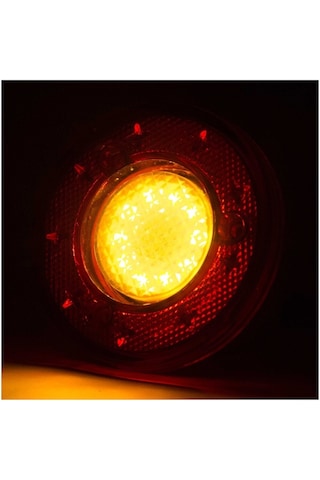 Ahmet Otomotiv Yuvarlak Otobüs-minibüs Stop Lambası 19 Led 12/24v Sarı/kırmızı