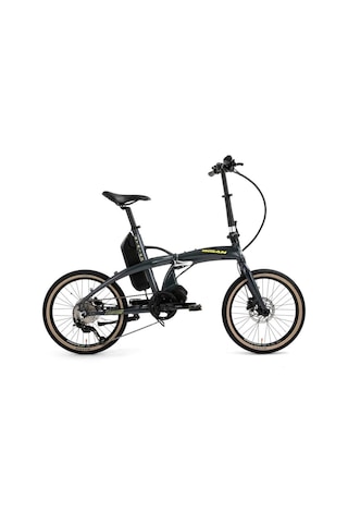 Bisan E-folding Strike 20" 9-vites Hd Katlanır Elektrikli Bisiklet Gri Siyah