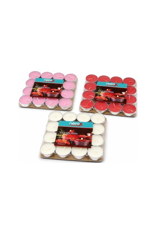Nerox Nrx-38r Tea Light Mum 16 Adet Renkli Yuvarlak Diğer