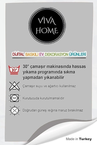 Viva Home Siyah Çerçeveli Fırın Mutfak Havlusu 30x50cm Diğer