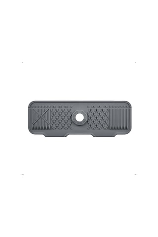 Xspring Silikon Musluk Matı, 43x15 Cm Mutfak Lavabo Koruyucu, Silikon Musluk Matı Bulaşık Süngeri Tutucu, Kaymaz Gri Kurutma Matı, Mutfak Ve Banyo Tezgah Koruma Altın