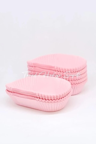 Takribi 200 Adet Büyük Boy Pembe Ekler Kağıdı 8.5x4 Cm, Baklava Sunumluk, Muffin Kek Kalıbı Sku: Smg8690010551610 Ahşap