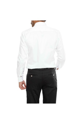 Efor Slim Fit Klasik Yaka Pamuk Saten Uzun Kol Beyaz Gömlek Gk 214 Beyaz