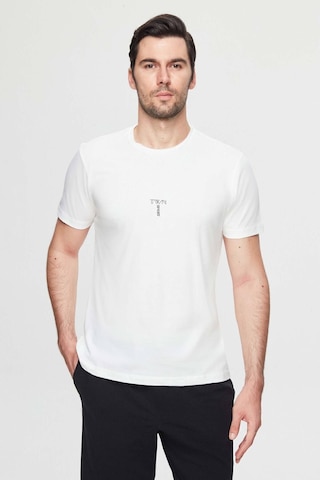 D's Damat Regular Fit Beyaz Baskılı %100 Pamuk T-shirt 2EC14ORT05214 Beyaz