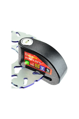 Motosiklet Alarmlı Disk Kilidi 110 Db + Hatırlatma Kablosu (411990957) Siyah