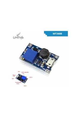 Mt3608 Micro Usb'Li 2V-24V'U 5V 9V 12V 28V'A 2A Lm2577 Dc-Dc Ayar