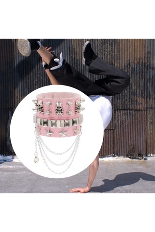 Unisex Rock Sivri Uçlu Punk Bilezik Cilt Dostu Vintage Mücevher Bilekliği Bileklik, Gençler İçin Doğum Günü Hediyesi Çok Renkli