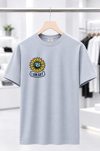 Bayloranzzo Van Gogh I Am Art %100 Pamuk Heavy Cotton Premium Kalite Unisex Tişört Gri