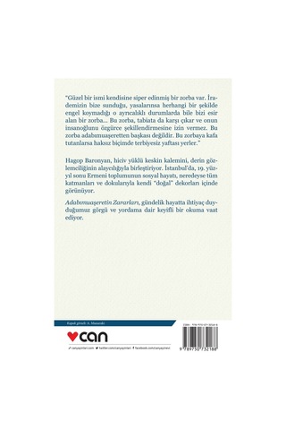 Adabımuaşeretin Zararları - Hagop Baronyan - Can Yayınları