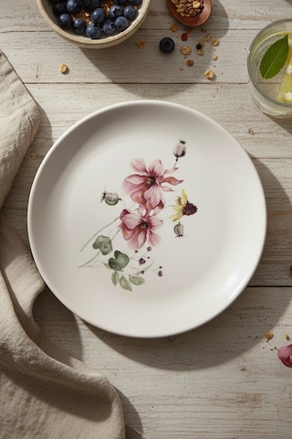 Rakle Darrel Seramik 4'lü Pasta Tabağı Seti 19 Cm Çok Renkli