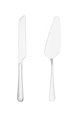Çelik Silver Pasta Spatula Bıçak Seti Kek Sunum Cin615by 0