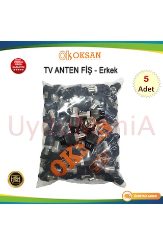 Oksan Tv Anten Fiş Erkek 5 Adet