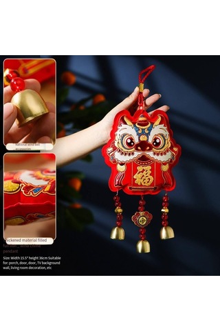 Ejderha Dekorasyon Kolye Bahar Festivali Oturma Odası Aslan Rüzgar Zil Kolye Peyzaj Düzeni Çin Düğümü