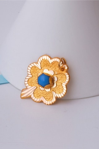 Bayar Gold 14 Ayar Altın Küçük Boy Yonca Kolye Ucu Sarı Altın